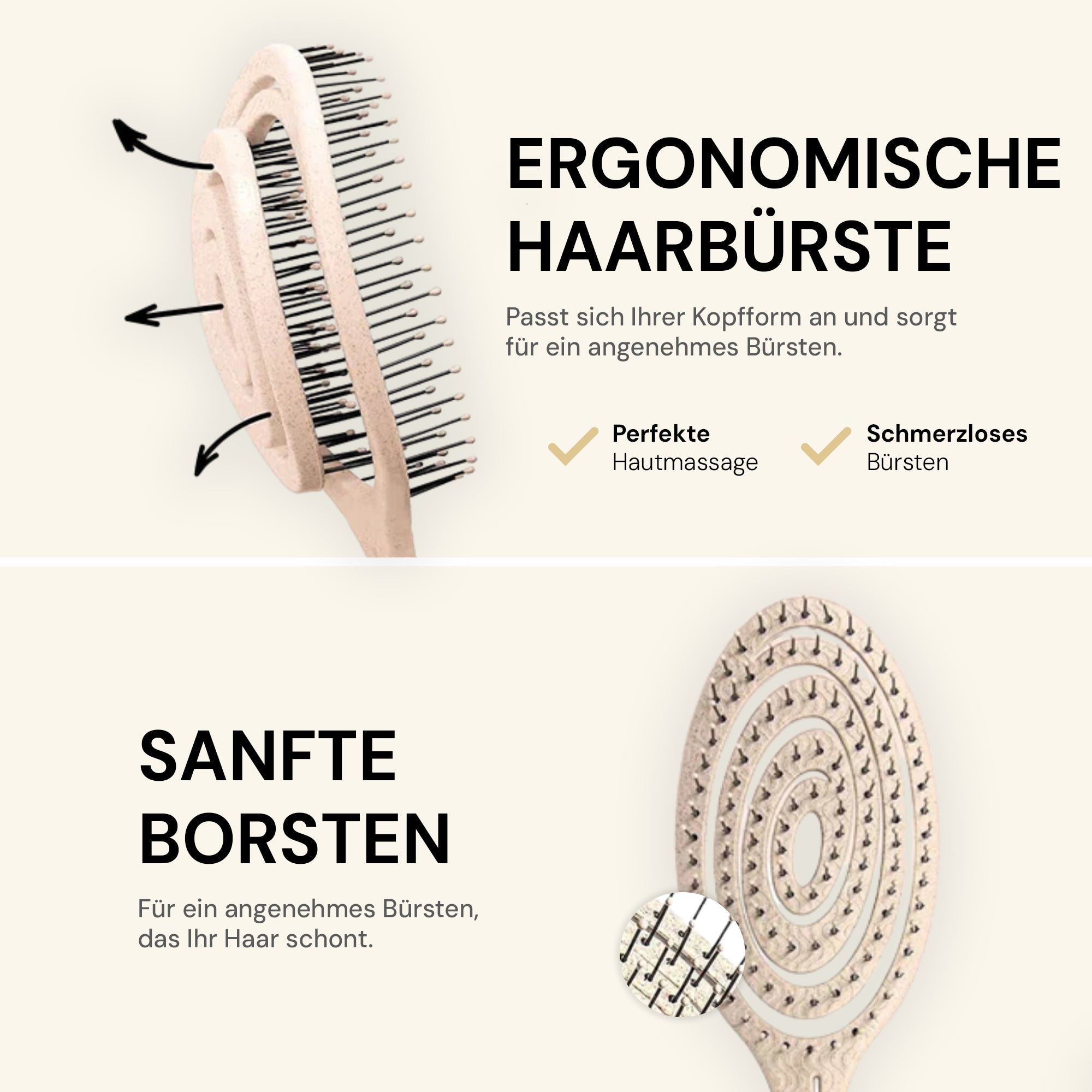 Whipl™ Snail organische spiraalveer ontwarrende borstel